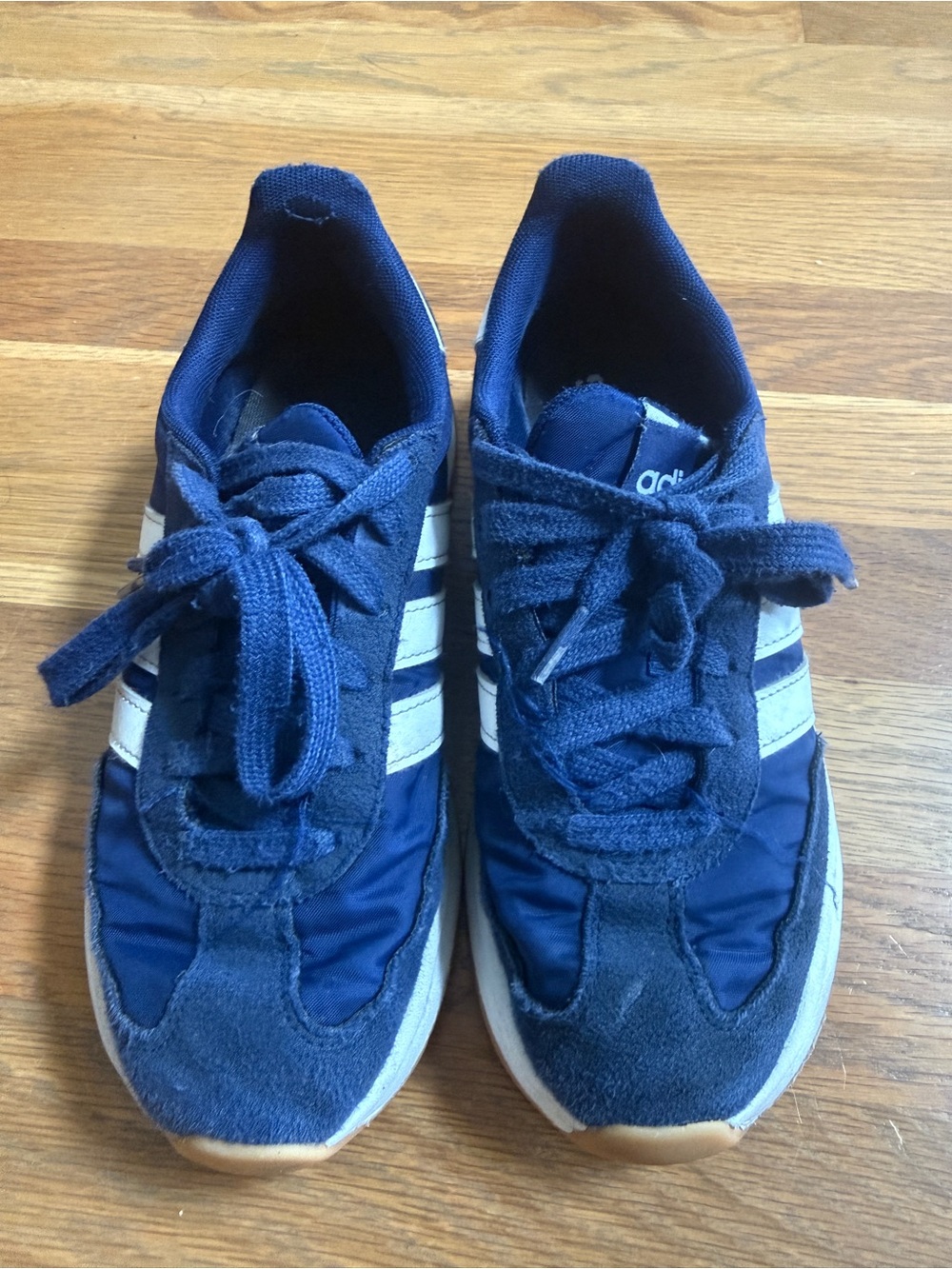 adidas Kids Navy and White Athletic Sneakers